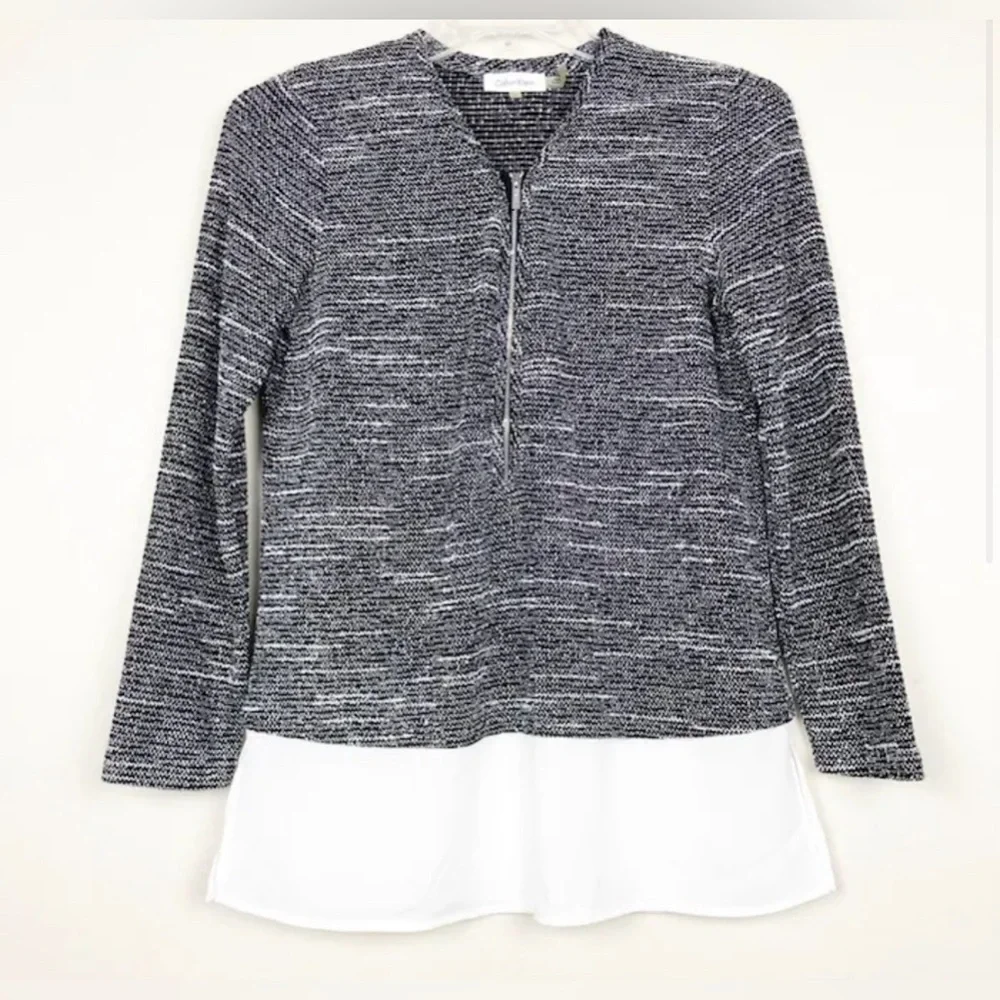 Calvin Klein Grey Knit Blouse - Picture 3 of 10